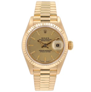 Rolex Datejust 18K Yellow Solid Gold President 69178 26mm Womens Watch - Picture 1 of 9