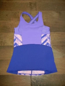 IVIVVA by LULULEMON Girls purple pink X Cross Racerback tank top, 14 - Picture 1 of 5