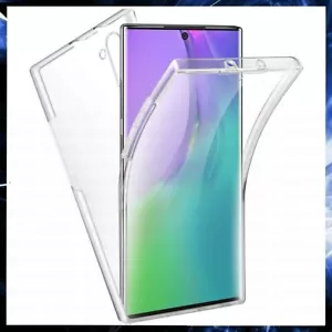 For SAMSUNG GALAXY NOTE 10 360° CLEAR CASE FRONT AND BACK TPU SILICONE COVER - Picture 1 of 11