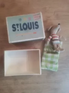 Maileg Vintage Maus im Ruhestand in einer Streichholzschachtel. St Louis. grünes Bett - Bild 1 von 10