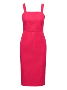 NWT Banana Republic Square Neck Bi Stretch Sheath Dress, Pink, sz 2P #280564 - Picture 1 of 3