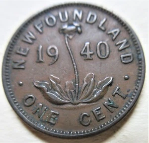 1940 Canada Newfoundland Small Cent Coin. Penny 1p 1c (RP) - Picture 1 of 2