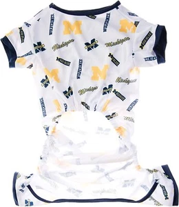 MICHIGAN WOLVERINES PERRO GATO MASCOTA PIJAMA CÓMODO PIJAMA XS PEQUEÑO MEDIANO GRANDE XL - Imagen 1 de 4