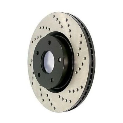 Rotor de freno de disco delantero derecho perforado en cruz StopTech 128.33138R para Audi A5 NUEVO Foto 1 de 3