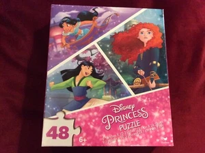 BNIB New Disney Princess Jasmine Merida Jigsaw Puzzle - 48 Pieces - 26x23cm - Picture 1 of 3