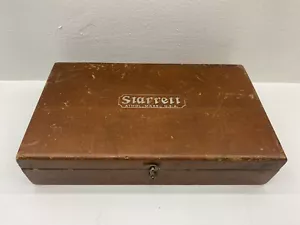 Vintage 1960’s Starrett 657 Last Word Universal Indicator 711 Wood Case - Picture 1 of 12