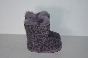 Ugg Australia CASSIE Girls Toddler Leopard Purple Suede BOOTS 1001781 Size 0/1