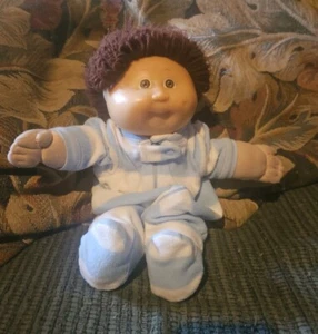VTG Cabbage Patch Kids Boy Brown Eyes Brown Hair 17" OK Factory HM #3  - Picture 1 of 13