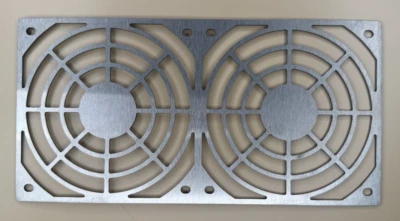 AlphaCool 2x120 fan water cooling radiator grill stainless steel New - Image 1 of 4