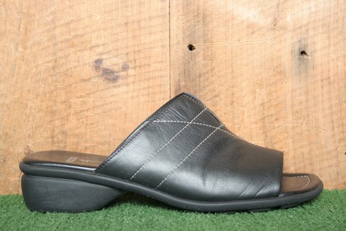 Sandali ECCO neri in pelle con slide UK 7 5 circa US 9 5