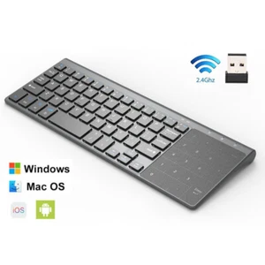 2.4G Wireless Keyboard Slim 59 Keys Keypad Portable For Travel Bussiness Laptop - Picture 1 of 15