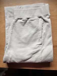 American Giant Cotton French Terry Straight Wide Leg Sweatpants Light Gray M - Picture 1 of 8