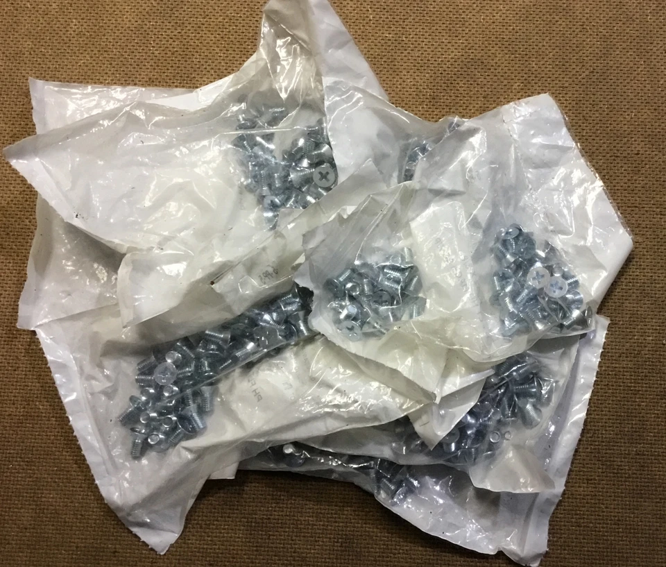 Tornillo de máquina de cabeza plana Phillips 10-32 x 3/8 chapado en zinc (350 piezas) 7 bolsas de 50 Foto 1 de 3