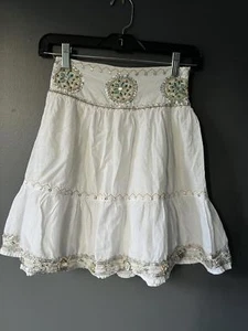 Limited Too Embellished White Skirt Girls - Size 7 - Picture 1 of 8