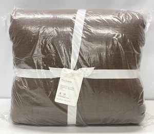 NEW Pottery Barn European Belgian Flax Linen Waffle Quilt~FULL/QUEEN~Mocha Brown - Picture 1 of 1