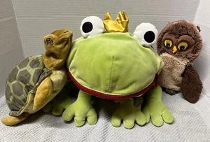 IKEA Minnen Groda Frosch Prinz Reise Plüsch & Schildkröte & Eule Handpuppen 3 Posten D8 - Bild 1 von 8