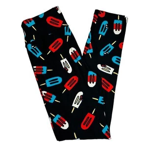 NEW Lularoe Leggings Americana Patriotic Popsicles Ice Cream Tween - Picture 1 of 3
