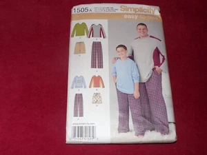 🌺 SIMPLICITY #1505-BIG MAN FATHER & SON PAJAMAS-SHORTS PATTERN S-L & 1XL-5XL FF - Picture 1 of 2