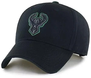 MILWAUKEE BUCKS HAT BLACK MVP NBA BASKETBALL TEAM LOGO NEW CAP - Picture 1 of 2