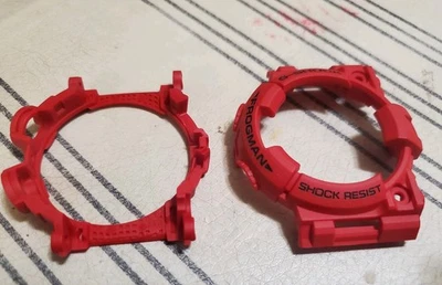 НОВЫЙ ИЗ СТАРЫХ ЗАПАСОВ G Shock GWF-1000 FROGMAN красный верхний и нижний ободок - Изображение 1 из 4