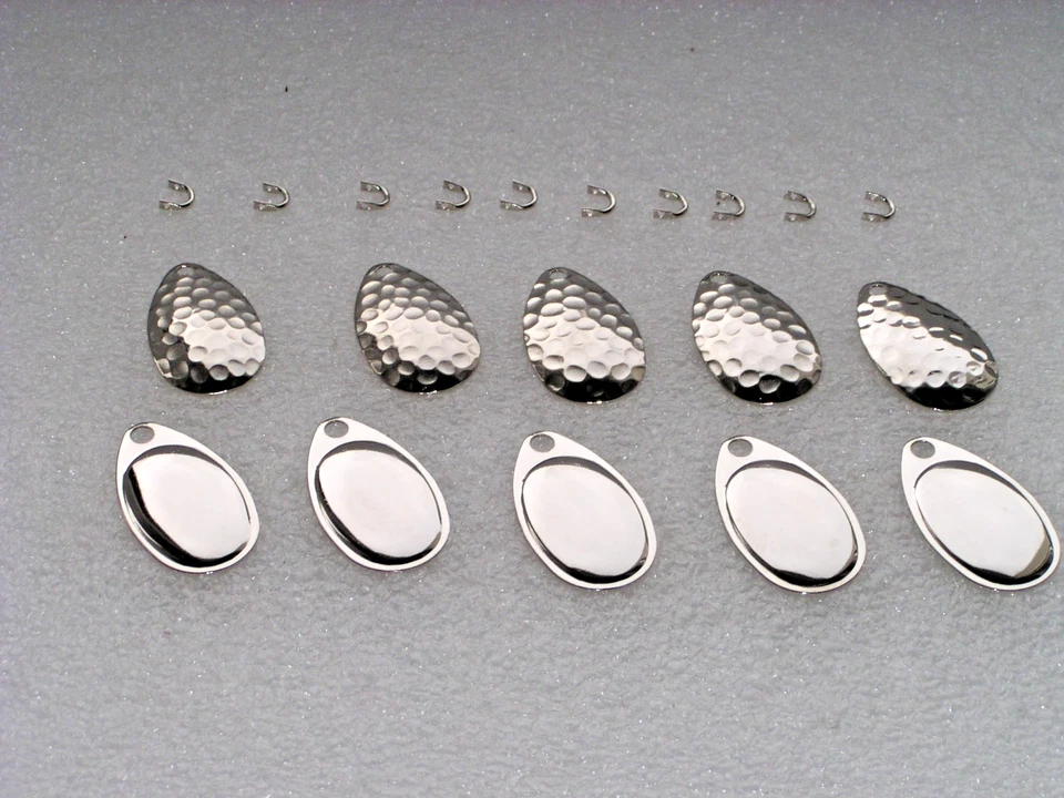 20 Teile Spinner bau, 5 French + 5 indiana Spinner Blades ,Spinner Gelenke,Neu - Bild 1 von 2