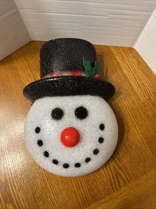 Snowman Porch Light Cover w/Elastic Band Christmas Garage Light Decoration 12”x9 - Picture 1 of 4