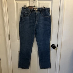 Pantalones de mezclilla rectos de tiro alto Kirkland Signature para mujer nuevos con etiquetas, azules, talla 8 - Imagen 1 de 17