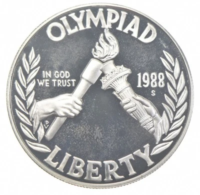 1988-S Proof Olympic Commemorative Silver Dollar $1 *2588 - Image 1 of 3
