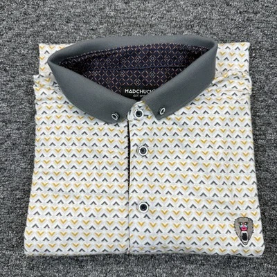 Camisa Polo de Golf Mad Chuck Para Hombres 3XL Geométrica Ligera Rendimiento Modal Foto 1 de 4