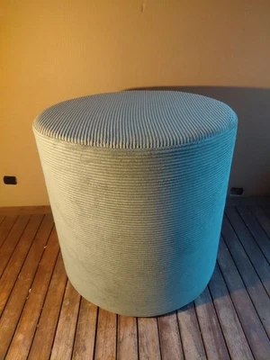 Maintal Pouf Sitzpouf Sitzhocker Cord Sitzpolster Grün Hocker Puff Rund Boden  - Bild 1 von 3