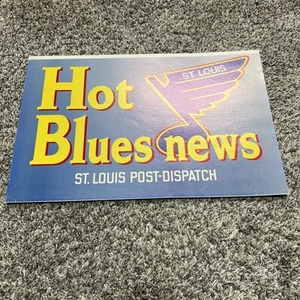Vintage St Louis Blues News Post Dispatch Newspaper Vending Machine Insert  - Picture 1 of 4