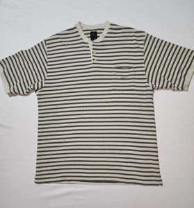 Nike Golf Men's Striped Henley Shirt- Tan Large - Picture 1 of 3
