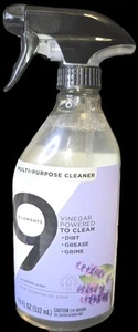 9 Elements Multi-purpose Cleaner 18 Fl Oz vinegar powered Lavender scent NEW - Picture 1 of 3