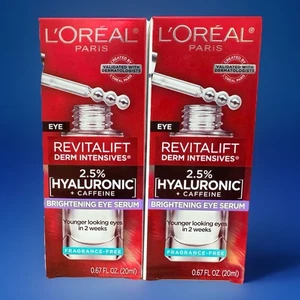 Lotto 2 confezioni L'Oreal Revitalift Derm siero occhi illuminante intensivo 0,67 oz X2 - Foto 1 di 2