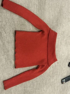 Art Class Long Sleeve Red Off Shoulder Sparkly Sweater Top Girls Size 10/12 - Picture 1 of 6