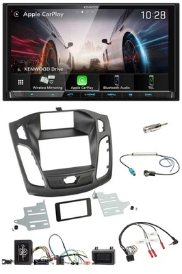 Kenwood Lenkrad 2DIN USB DAB Bluetooth Autoradio für Ford Focus 2011-2014 - Bild 1 von 4