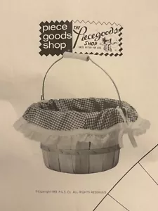 Vintage Tub Basket Liner Piece Goods Shop Pattern Fabric Instructions 1983 - Picture 1 of 4