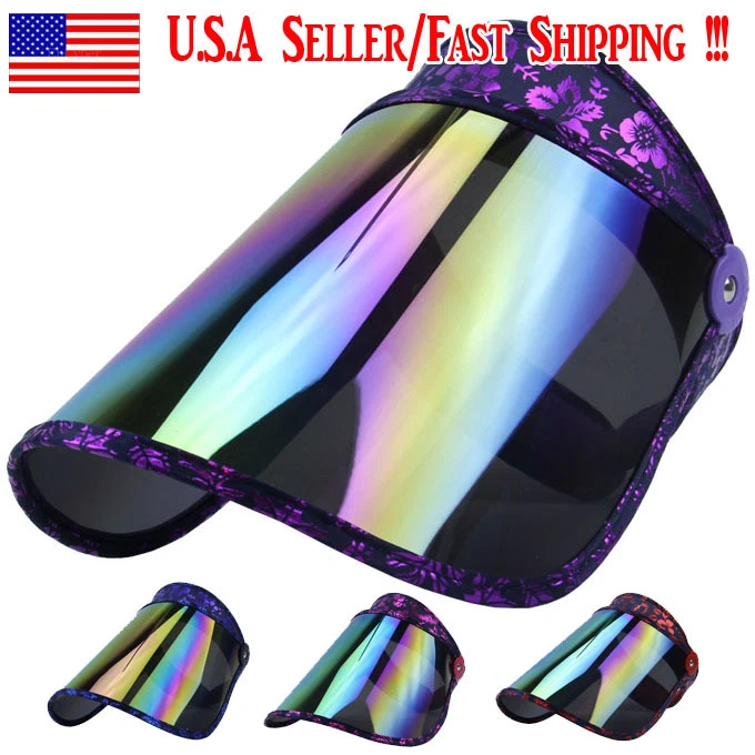 Women Large Sun UV Protection Cap Cover Hat Wide Brim Golf Tennis Cycle Outdoor  - Image 1 of 1