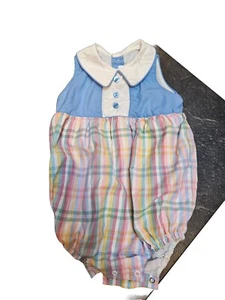 Dondolo Baby Plaid One Piece Girls Spring Collar Dress - Picture 1 of 3