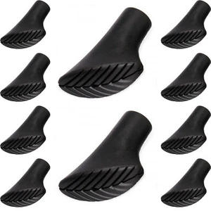 10x Nordic Walking Pads Gummipads Gummipuffer Ersatzfüße Puffer Asphalt schwarz - Bild 1 von 2