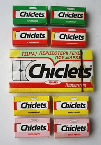 9X RARE VINTAGE 80'S CHICLETS CHEWING GUM PACKS ADAMS NEW SEALED NOS ! - Picture 1 of 6