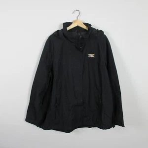 LL Bean Women Hooded Hoodie Jacket Windbreaker Nylon Hiking Black 2X 592 - Picture 1 of 13