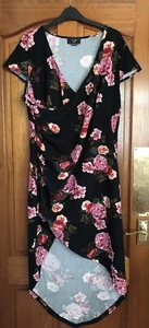 AX Paris Curve Floral Wrap Top Hi-Low Dress - Size 22 - Picture 1 of 7