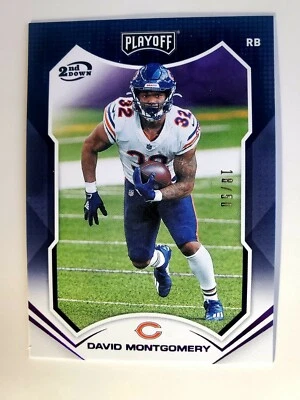 2021 Playoff Base 2nd Down David Montgomery 18/50 - Chicago Bears No. 128 - Image 1 of 2