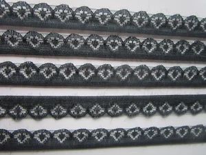 3 Meter Black Tip Top Nichtelastisch Elegante Trims 1,3cm Jl 014 N - Picture 1 of 4
