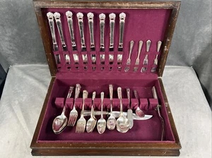 Vintage Rogers Bros Eternally Yours Silberbesteck Silberteller Besteck 64-teiliges Set - Bild 1 von 9