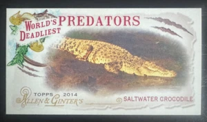 2014 Allen Ginter Mini World's Deadliest Predators WDP14 - Saltwater Crocodile - Picture 1 of 1