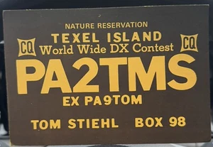 1981 VTG QSL TEXEL ISLAND Nature Reservation World Wide DX Contest QSO Ham Radio - Picture 1 of 2