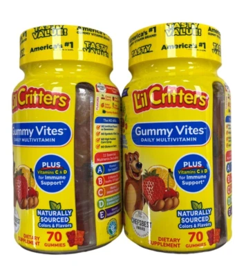 Vitaminas para niños Lil Critters GUMMY VITES 70 ct (paquete de 2) __ Foto 1 de 2