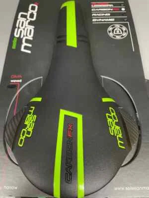 Sillín Selle San Marco Concor Carbon Fx ancho (Pce) negro verde Foto 1 de 4